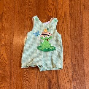 Goodlad Baby Boy 9 months Romper with Frog Appliqué This is Adorable!